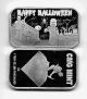 Happy Halloween Mad Scientist Monster 1 Oz.  999 Silver Art Bar Serial 21 Silver photo 1