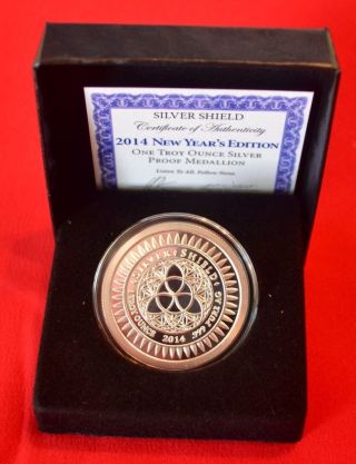 2013/2014 Years - Sbss To Silver Shield Transition Proof 1 Troy Oz. .  999 photo