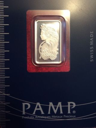 Rare Size Pamp Suisse Fortuna 2.  5 Gram.  999 Fine Silver Bar In Assay photo