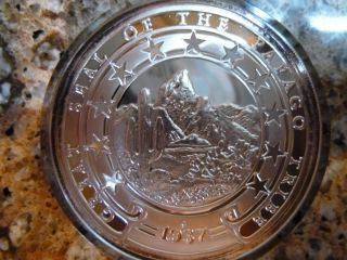 1972 Sovereign Nation Papago Indian Tribe.  999 Silver Coin Seal - Cooking Scene photo