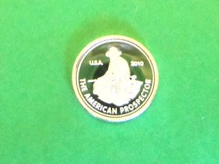 One 1 Gram.  999 Fine Silver The American Prospector Round photo