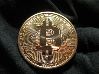 2012 Bitcoin - 1 Av Oz.  999 Copper Bullion Bu - Aocs Approved photo