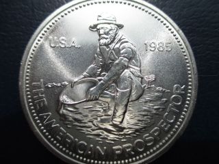 1985 Engelhard Prospector 1 Oz Silver Dollar Round photo