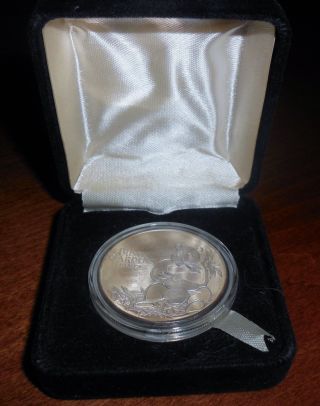 Busch Gardens Giant Panda.  999 Fine Silver Commemorative Coin photo