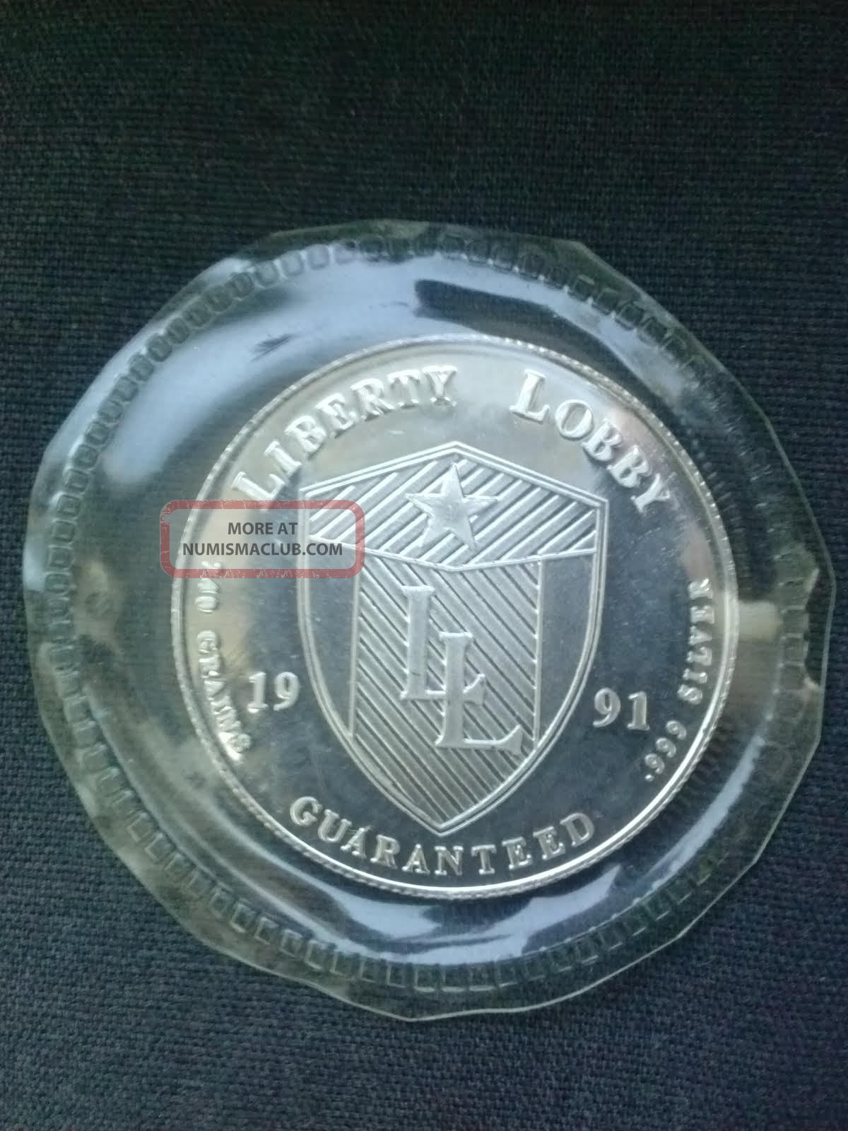 1991 Andrew Jackson Coin Liberty Lobby Half Troy Ounce. 999 Pure Silver Bu