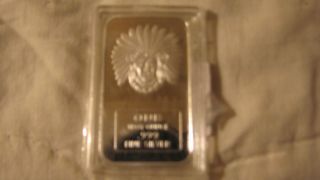 1 Troy Ounce.  999 Fine Silver Bar / Indian Chief photo