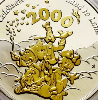 Disney Mickey Donald Duck Goofy Pluto Celebrate 1 Oz.  999 Silver Coin Case photo