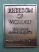 1974 Hamilton Freedom Of Worship.  999 Silver Medal W/ Box Silver photo 2