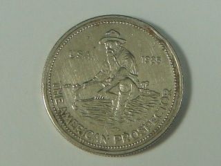 1985.  999 Fine Silver 1/4oz Proof Engelhard The American Prospector Round photo