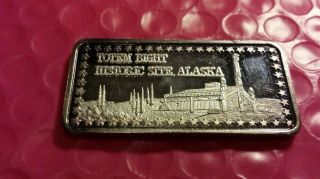 Totem Bight Site - Alaska - Wonders Of America - 1 Ounce.  999 Silver Bar photo
