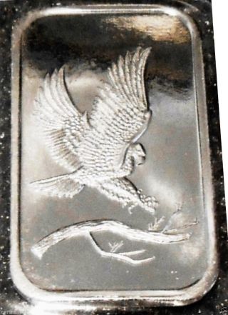 Silver Flying Eagle One Troy Ounce {sealed Uncirculated}.  999 Fine Silver Bar photo