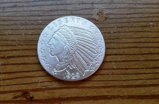 1929 1 Oz Silver Indian Head Cent Round.  999 Fine photo
