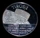 First Weather Satellite In Space - Tiros I - Sterling Silver Art Round - 27.  3g Silver photo 2