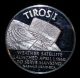 First Weather Satellite In Space - Tiros I - Sterling Silver Art Round - 27.  3g Silver photo 3