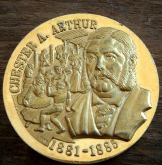 Wittnauer Presidential Commemorative Coin,  24k On.  925,  Chester A.  Arthur photo