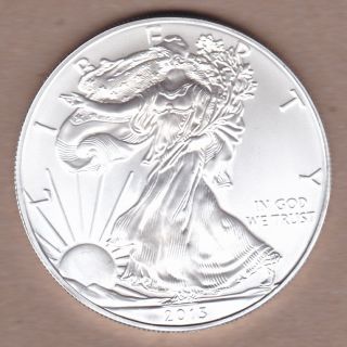 2013 American Silver Eagle Gem Bu 1 Troy Ounce.  999 Fine In 