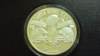 Coinhunters - 1996 Bowl Xxx Game Coin - Proof Like,  1 Oz. .  999 Silver photo
