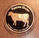 1993 Tuscan Dairy 1 Oz.  999 Silver Proof Round Cow Silver photo 1