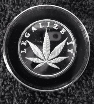 2 - 1 Half Ounce.  999 Fine Silver Round In Free/air Tite Legalize It photo