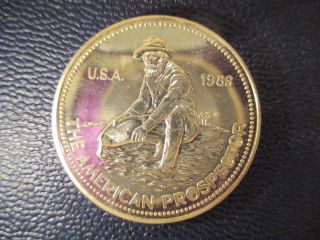 Engelhard American Prospector 1983 (big E) 1 Oz.  999 Silver Round Coin photo