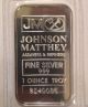 Johnson Mathey - Jm 1oz.  999 Fine Silver Bar - 1434 Silver photo 2
