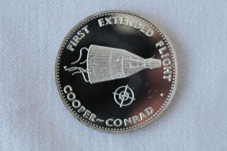 1970 Gemini V Cooper Conrad Danbury Men In Space Silver Medal E3215 photo