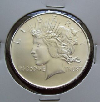 Peace Dollar Eagle Design 1 Troy Oz. .  999 Fine Silver Round One Ounce Bullion photo