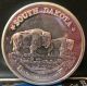 1987 One Troy Ounce Silver South Dakota Round Coin.  999 Fine Silver Rare Silver photo 3