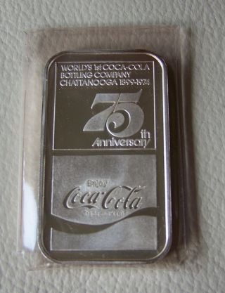 Silver 1 Oz Chattanooga Coca Cola Bar photo