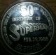 Superman 50th Birthday 1 Oz. .  999 Fine Silver Round Dc Comics Silver photo 1