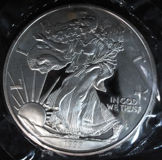 Huge 1992 Walking Liberty 1lb.  (16 Oz Troy).  999 Fine Silver Round photo