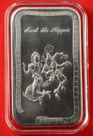 Extremely Rare Jack The Ripper Horror Classic 1oz Silver Bar photo