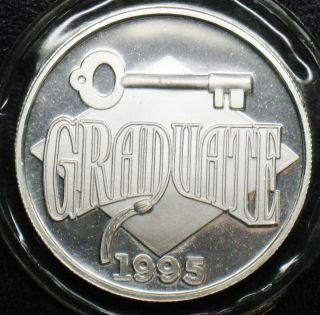 1995 Gradution One Ounce 999 Silver Round L659 photo