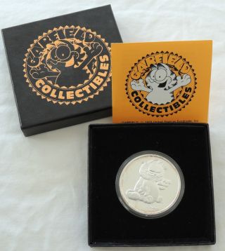 Garfield Silver Round Coin 1 Oz 1987 Limited Edition photo