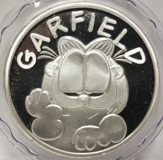 Garfield The Cat Paws - 1 Oz.  999 Fine Silver Round / Medallion - Sab Jf585 photo