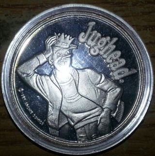 Jughead 1 Oz.  999 Fine Silver Round By Amc Cartoon Celebrities photo