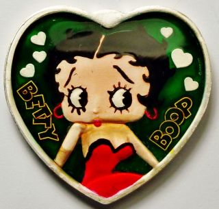 Betty Boop - For Someone Special 1 Oz.  999 Silver Heart Shape Coin Enamel Rare photo