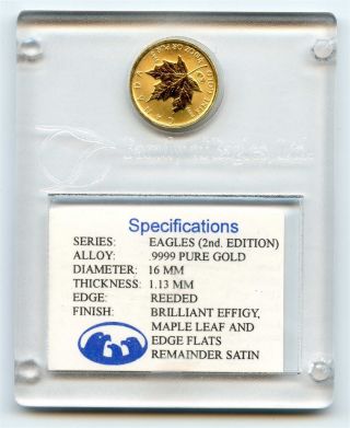 1998 Canada 1/10 Oz. .  9999 Gold Maple Leaf Coin 