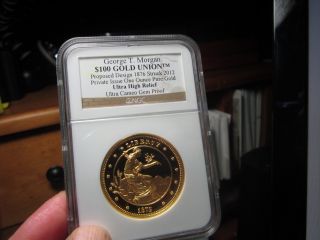 1 Oz Gold Coin - $100 Gold Union - Proposed Design Change Struck In 2012 Ngc photo