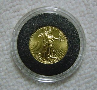 Bu 2008 Usa 1/10 Oz.  9999 Gold Eagle $5 Bullion Coin - Never Touched. photo