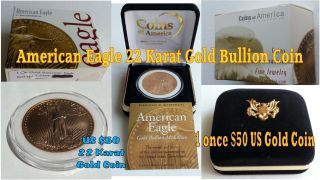 2004 American Eagle 1 Ounce 22 Karat Us $50 Gold Bullion Coin Medallion photo