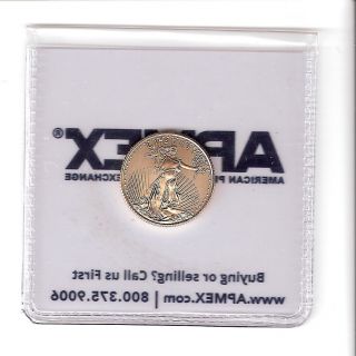 2014 U.  S.  $5 American Gold Eagle 1/10 Oz Bu Coin photo