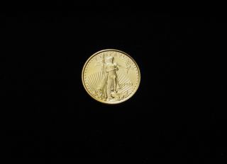 1998 1/10 Troy Ounce Gold American Eagle Gem Uncirculated $5.  00 Coin photo