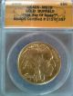 2008 1oz Gold Buffalo First Day Of Issue Ms 70 Gold photo 1