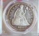 1872 Proof Seated Liberty Dollar Pcgs Pr60 Cam Rare Silver Type Coin Proof Cameo Gold photo 3