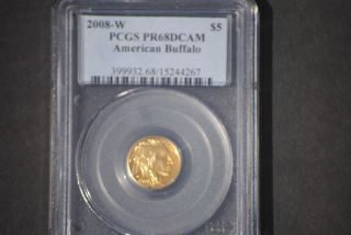 2008 - W American Buffalo $5 Gold - Pcgs Pr68 Dcam 399932.  68/15244267 photo
