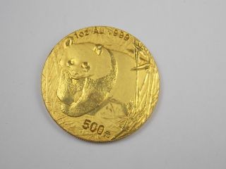 2001 1oz.  999 Gold 24k Chinese Panda Bullion Coin photo