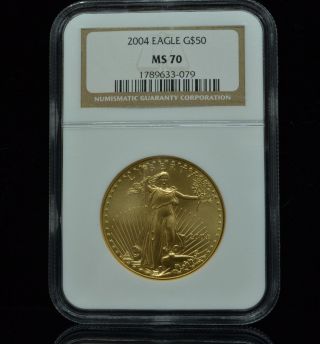 2004 American Eagle G$50 Ms 70 Gold Coin Ngc Low Opening Bid photo