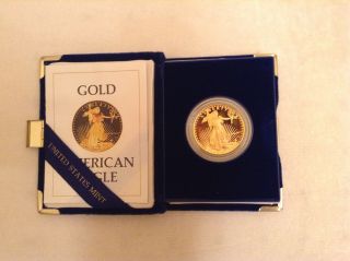 Gold 1986 W $50 American Eagle 1 Ounce Proof And photo
