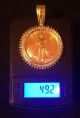 1993 - W Us Fine Gold American Eagle 1 Ounce $50 Dollar Coin Key - Date 24k Pendant Gold photo 4